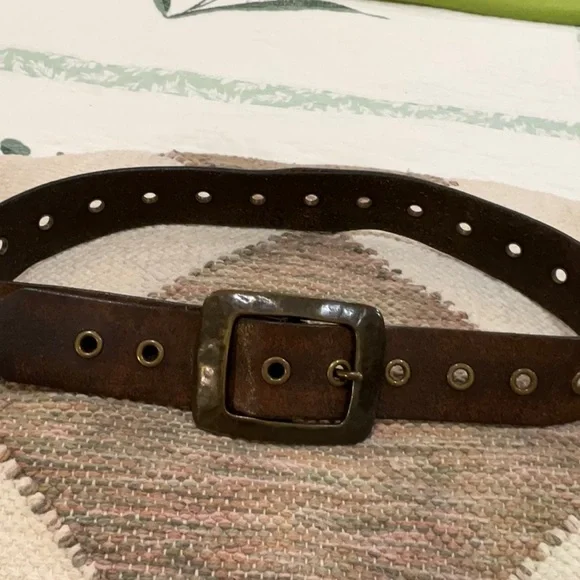 Leather rustic BELT.  gorgeous for denim or dresses SUOSDEY Western Skinny Leather Belt for Women Cowgirl Cowboy  main image 2